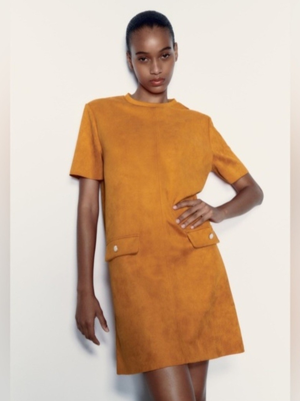 Zara NWT Short-Sleeve Mini Dress